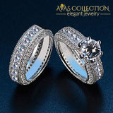 Vintage Bold  925 Sterling Silver Luxury Wedding Rings - Avas Collection