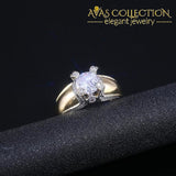 Luxury Jewelry 925 Silver&gold Fiill Round Cut Engagement Ring Rings