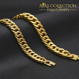 Classic Gold Cuban Link Bracelet Chain & Bracelets