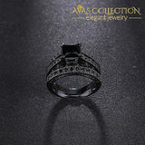 Black Gold Engagement Ring Rings