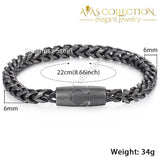 Black Tone Stainless Steel Chain & Link Bracelets