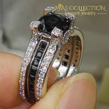 Round Black Wedding Ring Rings