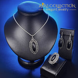 Black Resin Stone Jewelry 3 Pcs Set Sets