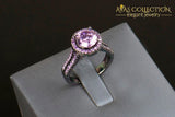 Purple Beauty - 10Kt Black Gold Filled Rings