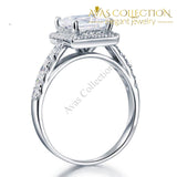 1.5 Carat  Engagement Ring Solid 925 Sterling Silver/ High Polished - Avas Collection