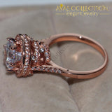 Luxury 4Ct Rose Gold Ring Rings