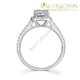 1Ct Emerald Cut Ring 10Kt White Gold Filled Rings