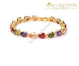 Colorful Crystal Bracelet / Avas Collection Strand Bracelets