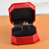 5 Carat Red 18k Rose Gold Filled RIng - Avas Collection