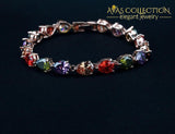 Colorful Crystal Bracelet / Avas Collection Strand Bracelets
