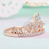 2 colors Crown Rings Rose Gold Filled/ Silver - Avas Collection