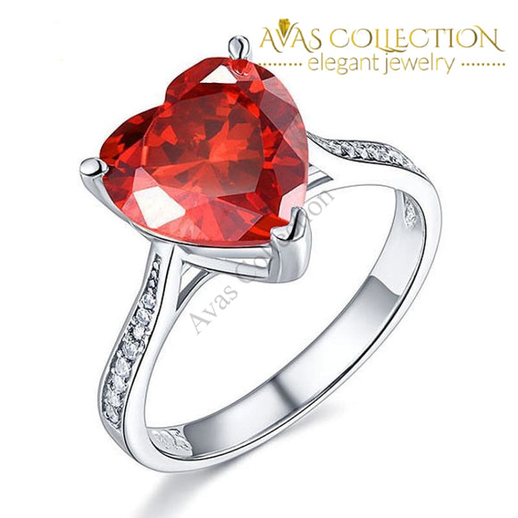 3.5 Carat Heart Red Rings