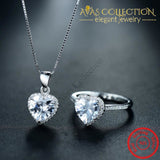 Beautiful Heart Ring & Necklace Jewelry Sets