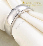 Mens Wedding Band With Stone Rings