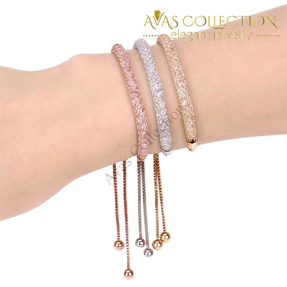 Crystal Adjustable Bracelets For Women/ Avas Collection Bracelet Chain & Link
