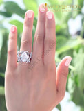 4 Carat Pear Cut Engagement Ring Rings