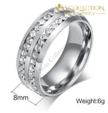 His & Hers Rings 10k White Gold Filled/ Stainless Steel Princess Cut - Avas Collection