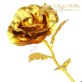 24K Gold Rose With Love Stand Artificial & Dried Flowers