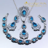 4PCS Jewelry Set Natural Blue - Avas Collection