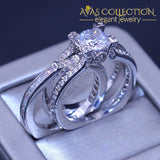 Silver Bridal Ring Set Rings