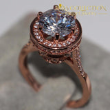 Luxury 4Ct Rose Gold Ring Rings