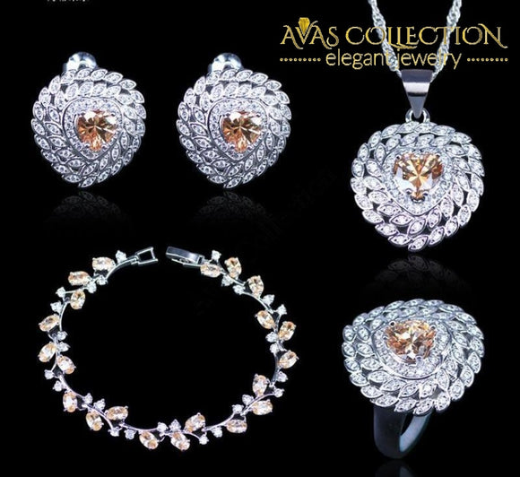 Champagne Jewelry Set - Avas Collection