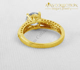 2 Ct Lovers Engagement Ring 10Kt Yellow Gold Rings