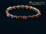 Oval Crystal Colorful Bracelet / Avas Collection Bracelet Strand Bracelets