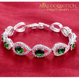 Silver Color ( Green )/ Avas Collection Bracelet Bangles