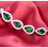 Silver Color ( Green )/ Avas Collection Bracelet Bangles