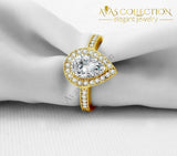 10k Solid Yellow Gold 1.5 ct  Pear Cut - Avas Collection