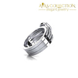 1 Carat Round Cut Halo Band Ring Size 4-10 Wedding Set in 18k White Gold Finish - Avas Collection