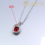 925 Silver Simulated Ruby 4PCS Wedding Jewelry Set - Avas Collection