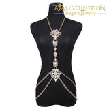 Rhinestone Sunflower Body Chain Necklace Necklaces