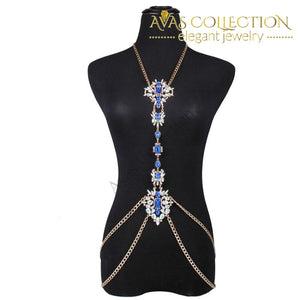 Rhinestone Sunflower Body Chain Necklace Necklaces