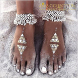 Bohemian Silver Bells Indian Womens Anklet Foot Bracelet Anklets