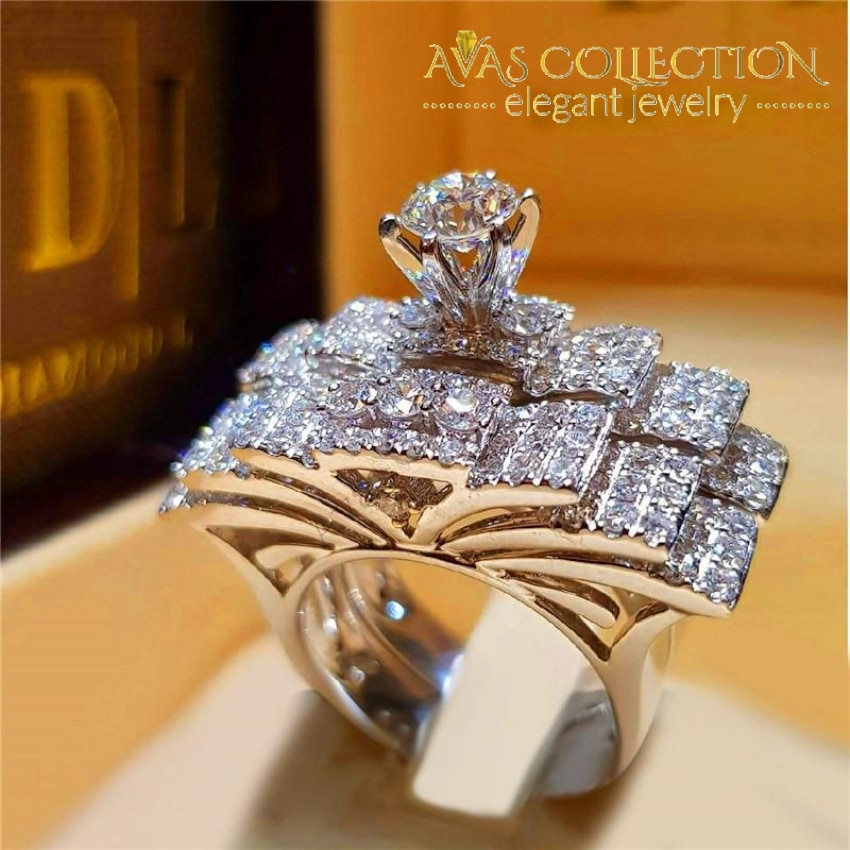 4 styles Luxury Wedding Ring Sets Avas Collection