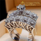 4 Styles Luxury Wedding Ring Sets Engagement Rings