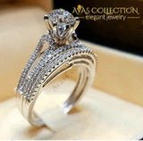 4 Styles Luxury Wedding Ring Sets Engagement Rings