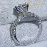 New Solitaire Luxury Round Shape Double Row Ring Rings