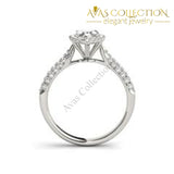 Micro Pave Halo Marquise 1 Ct Engagement Ring White/rose /yellow Gold Finish Rings