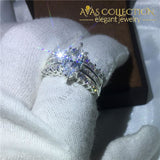 Classic Marquise Cut  5ct/ 10k White Gold Filled Ring - Avas Collection