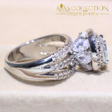 Crown Sparkling Luxury Engagement Ring Rings