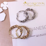 Big Circle Hoop Earrings Silver Gold Color
