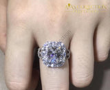 Luxury Jewelry 925 Silver Fill Princess Cut Multi Color Engagement Rings