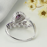 Purple Heart-Shaped Ring Engagement Rings