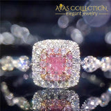 Luxury  3 style Rings/ Pink Pear Cut/ Clear/ Pink - Avas Collection