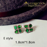 Luxury Green Stone Earrings Collection Drop