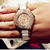 Fashion Watch Crystal Dress In Gold Or Silver Womens Watches
