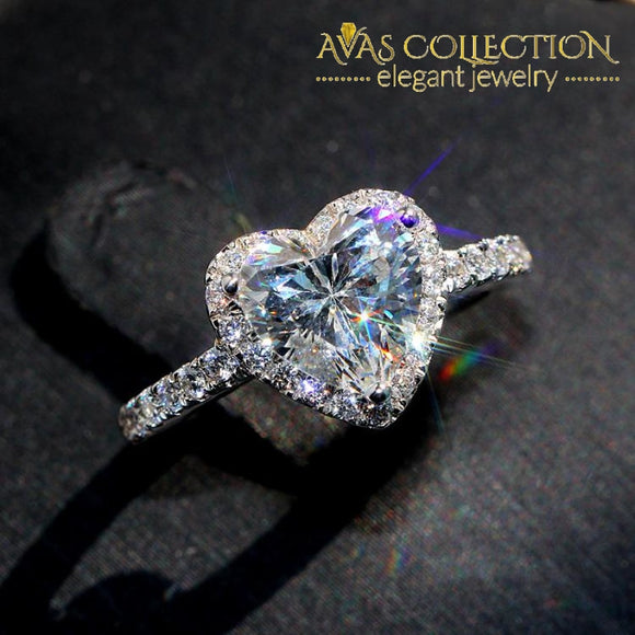 Stunning  Heart Shape Ring - Avas Collection